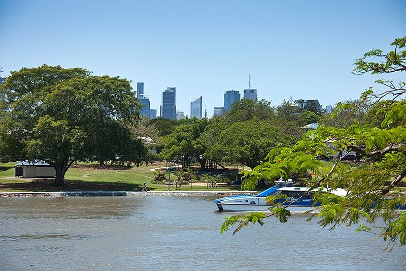 North Facing Riverfront views to Orleigh Park and City