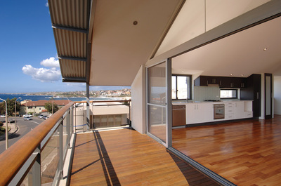 Penthouse-style apartment with beach views