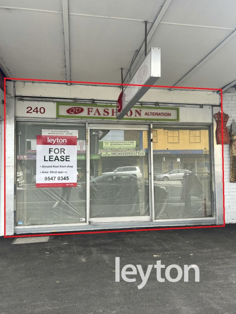 Real Estate For Commercial Lease Level GF Front/240 Springvale Road
