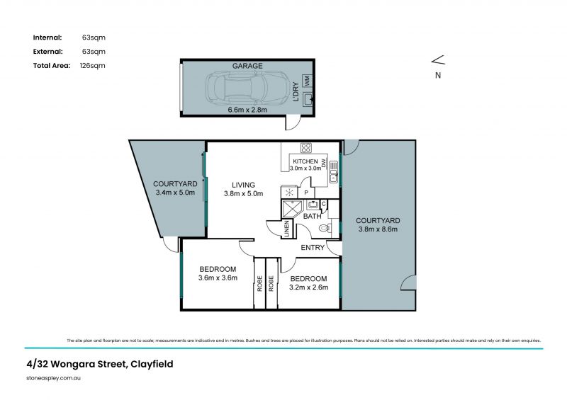 Ground level | 2 courtyards