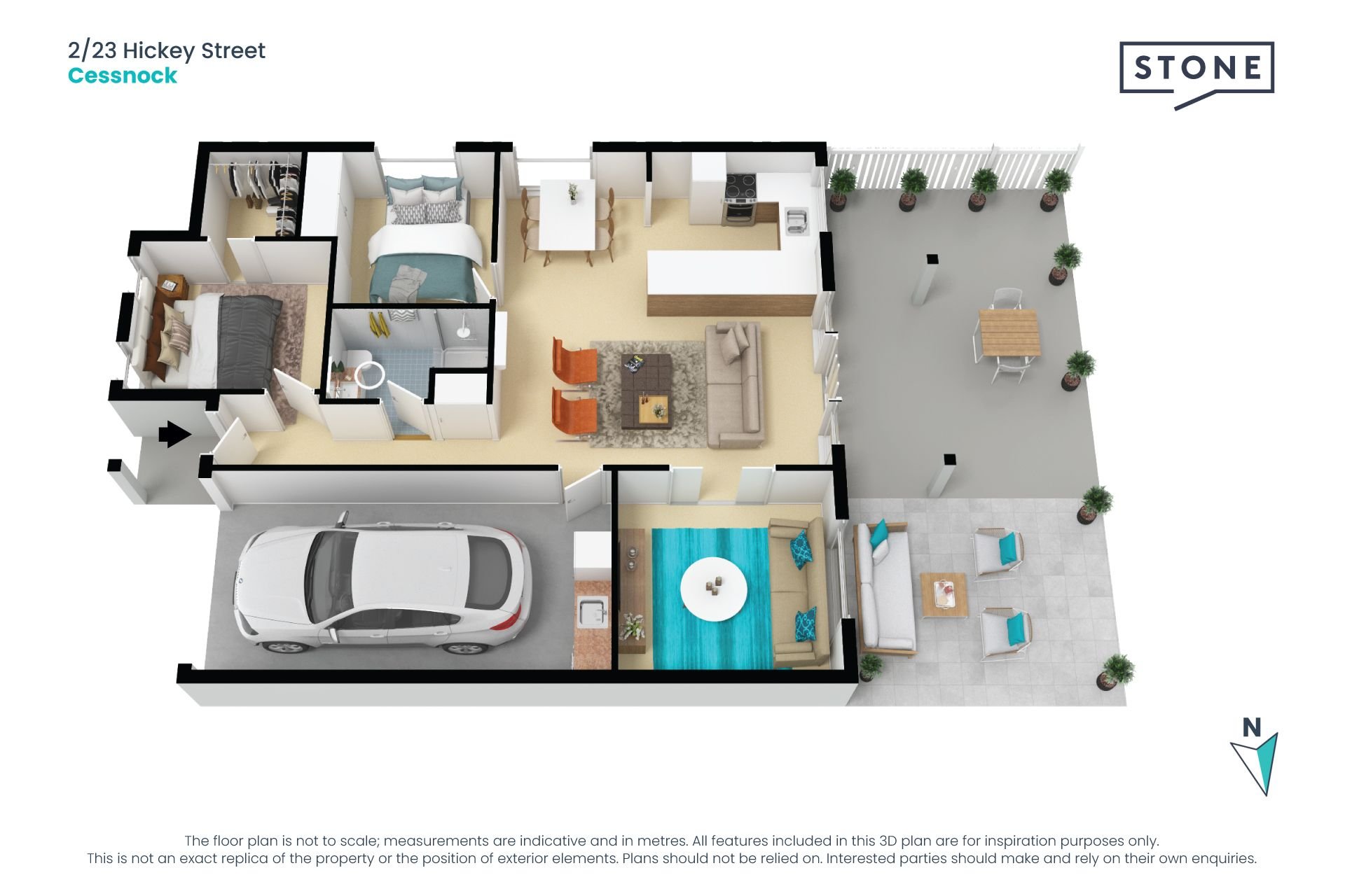 Spacious quality modern unit – 2km to town
