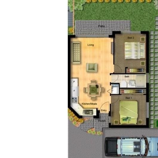 Modern two bedroom Unit