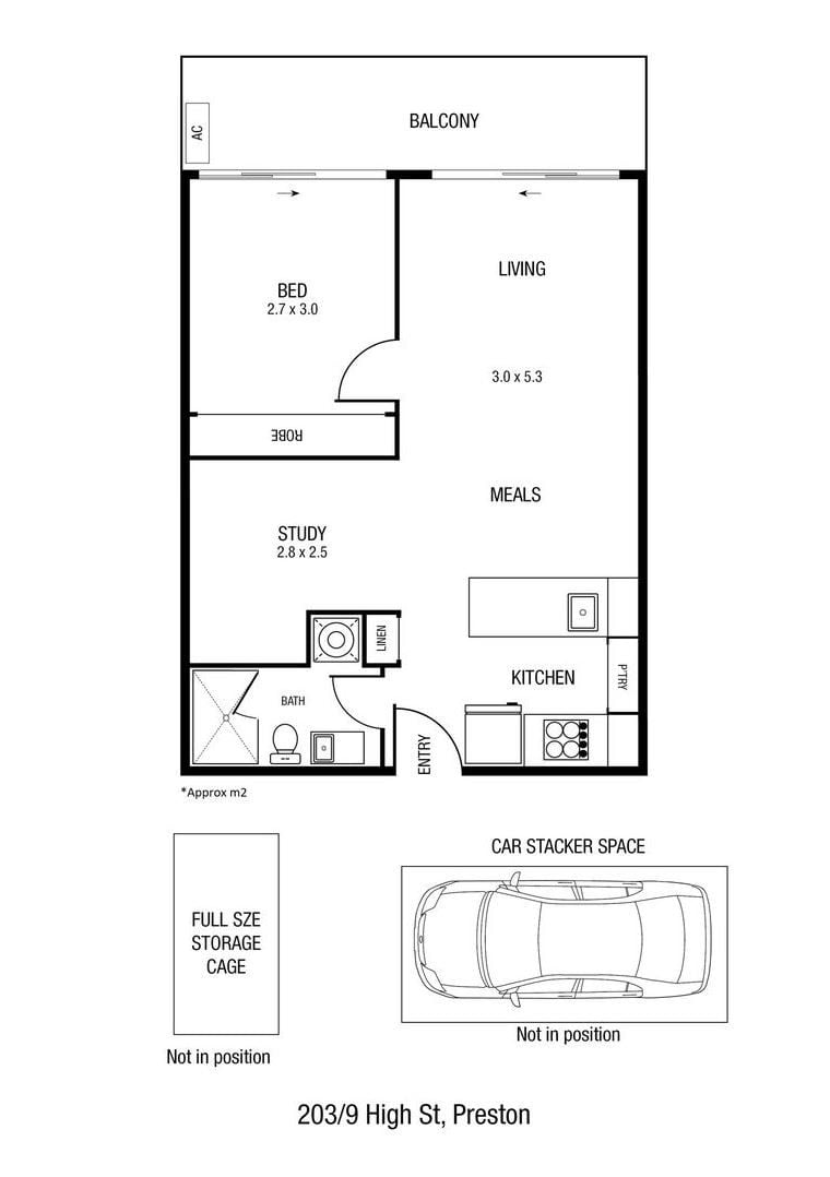 Spacious boutique apartment with generous study