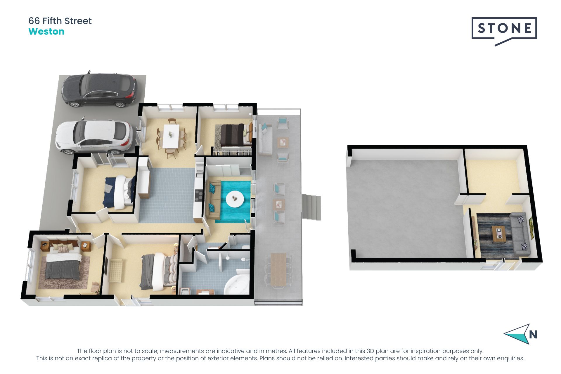 4 beds, established gardens with separate studio