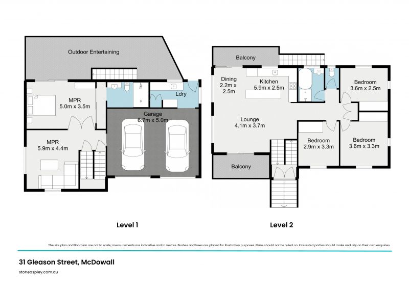 Striking family home backing onto bushland.