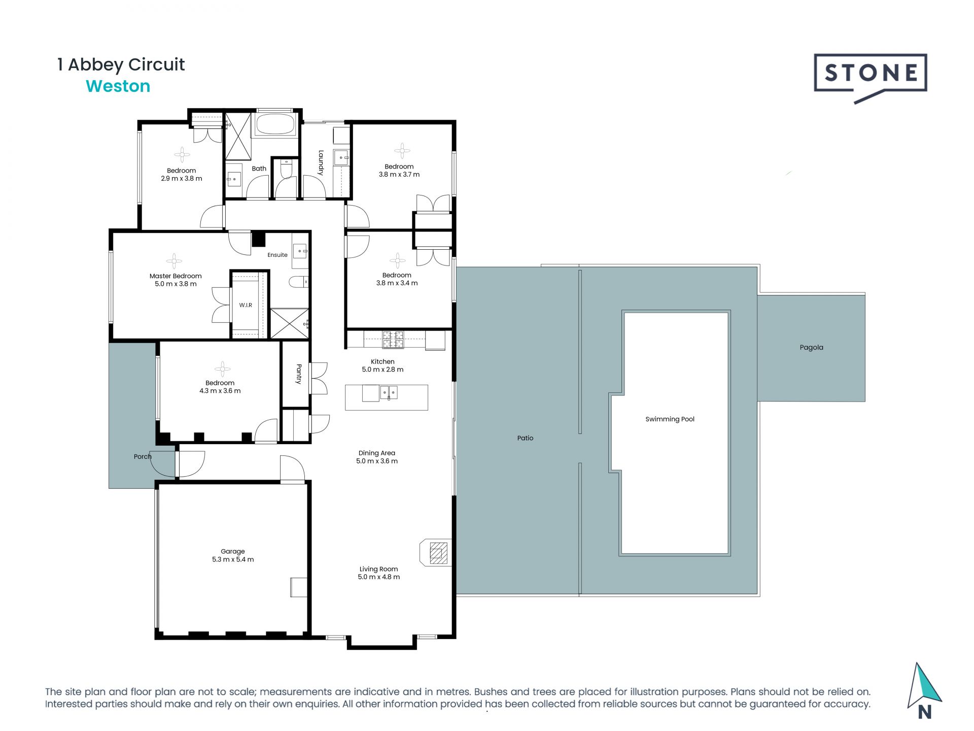 1/2 acre block with a pool and an enormous near-new home.
