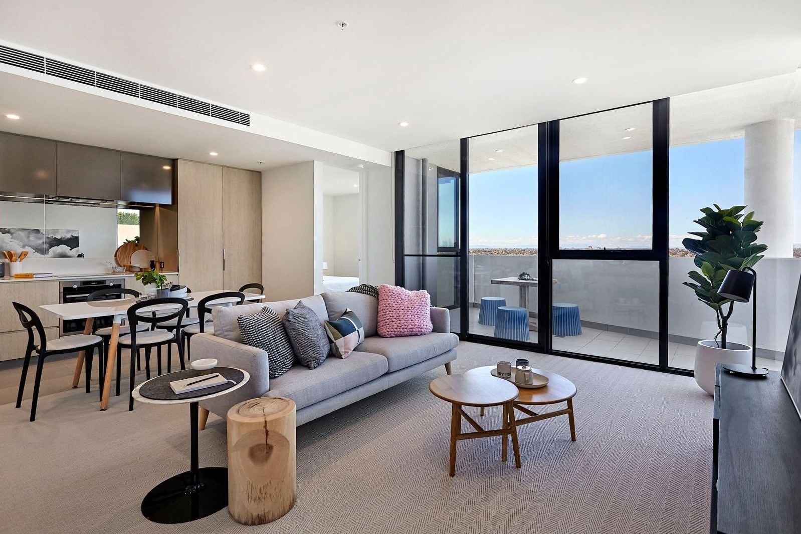 Spacious and light filled living at The Marque