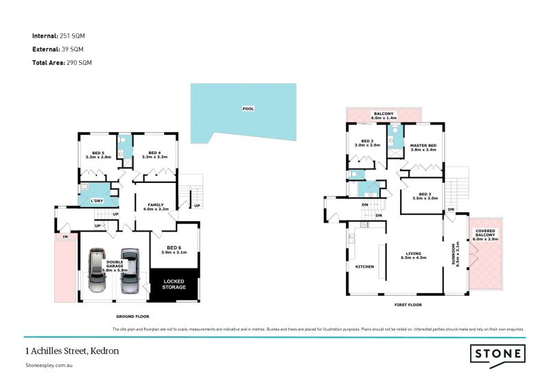 Hilltop home with pool and sensational views.