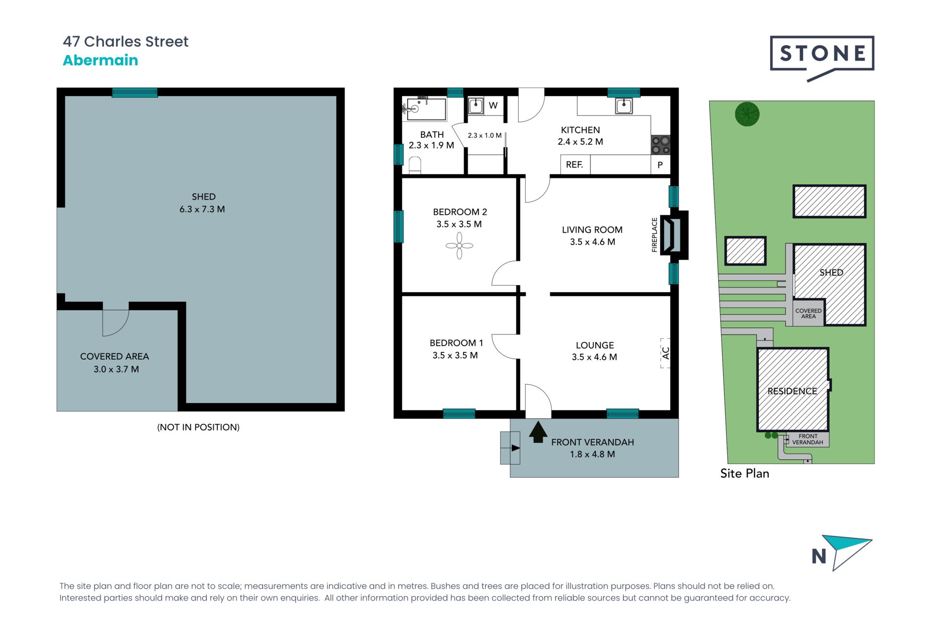 Two bedroom character cottage with shed