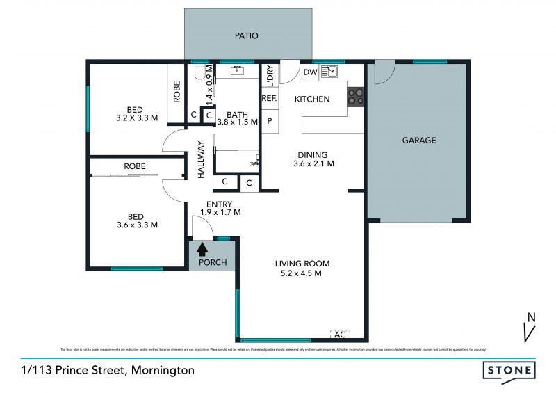 A short stroll to the beach