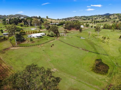 Contemporary horse property in picturesque setting. 