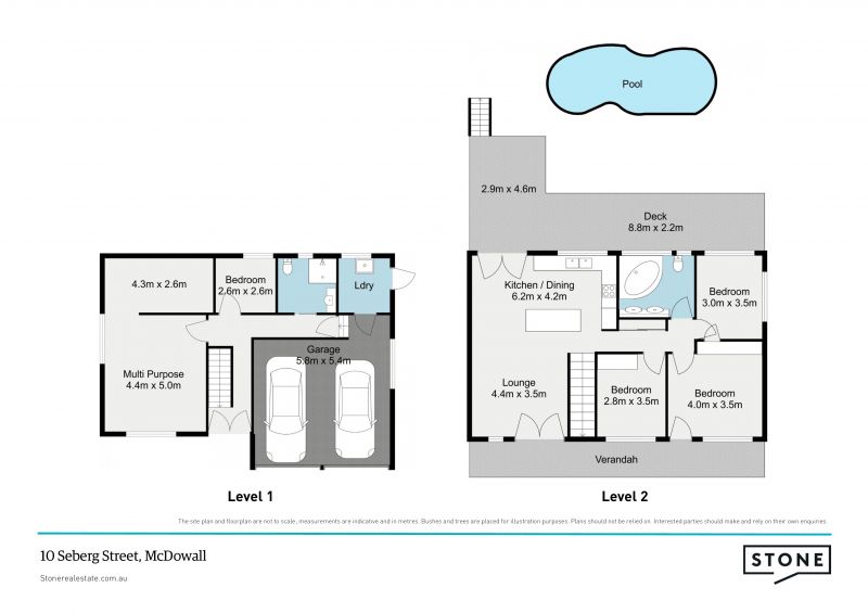 Elevated family home with a pool