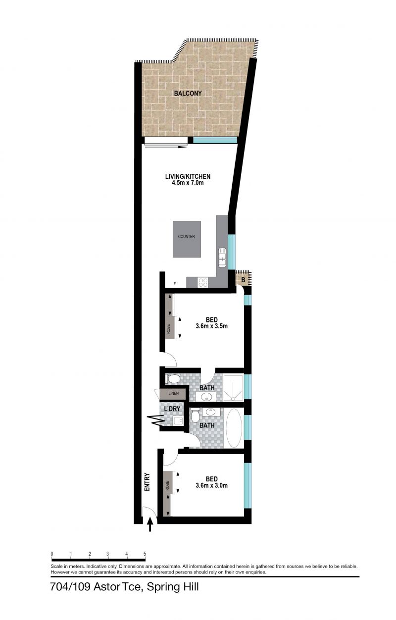 Furnished apartment with views across the city and the valley