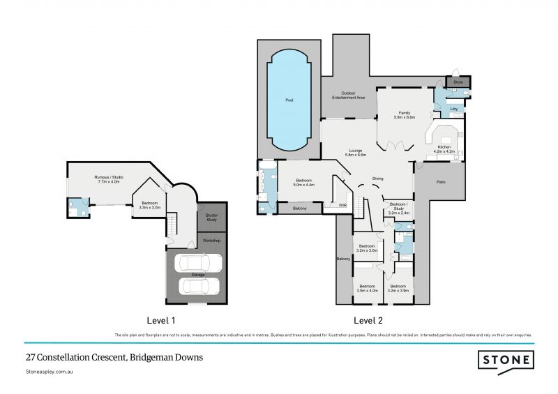 Grand residence with Glass House Mountain views
