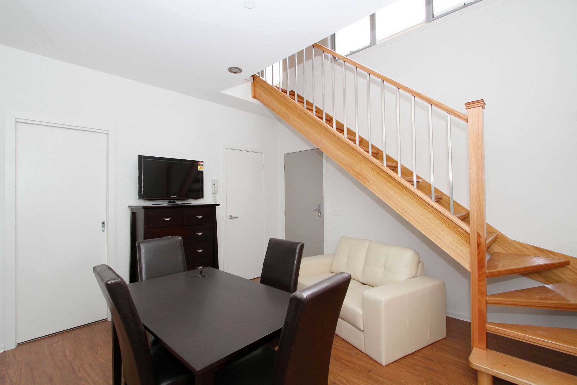 PARTIALLY FURNISHED, ONE BEDROOM ON TWO LEVELS