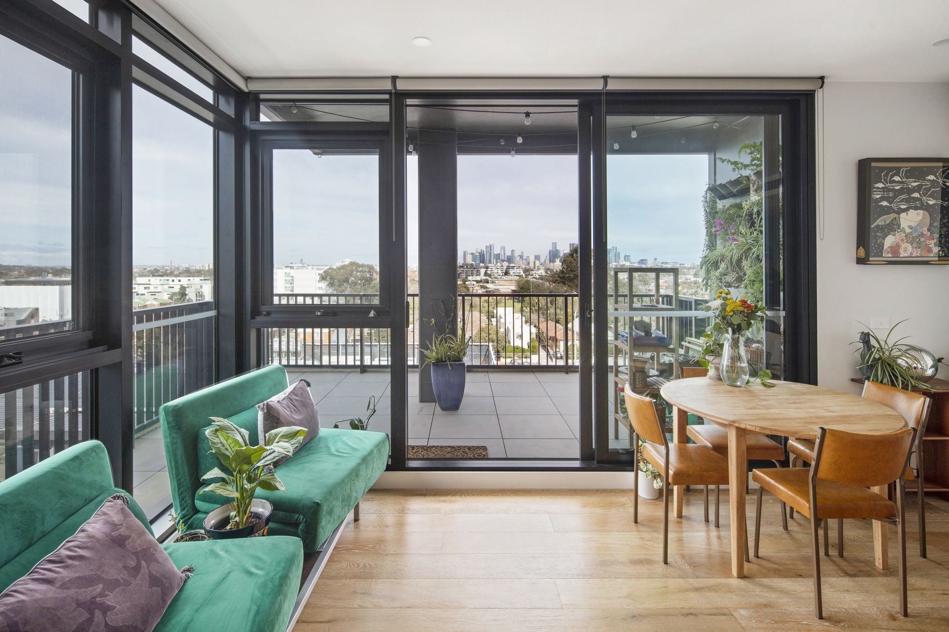 Modern Two Bedroom Overlooking the City Skyline