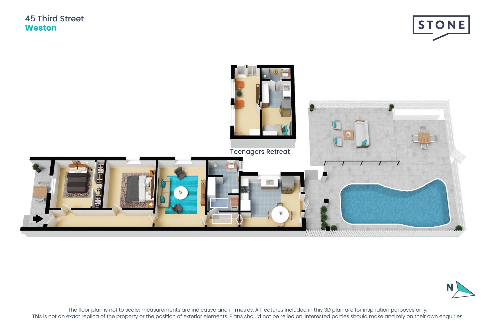 Stunning poolside retreat with self contained flat