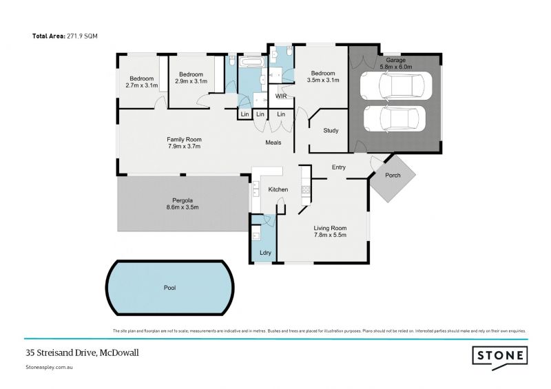 Spacious private lowset home