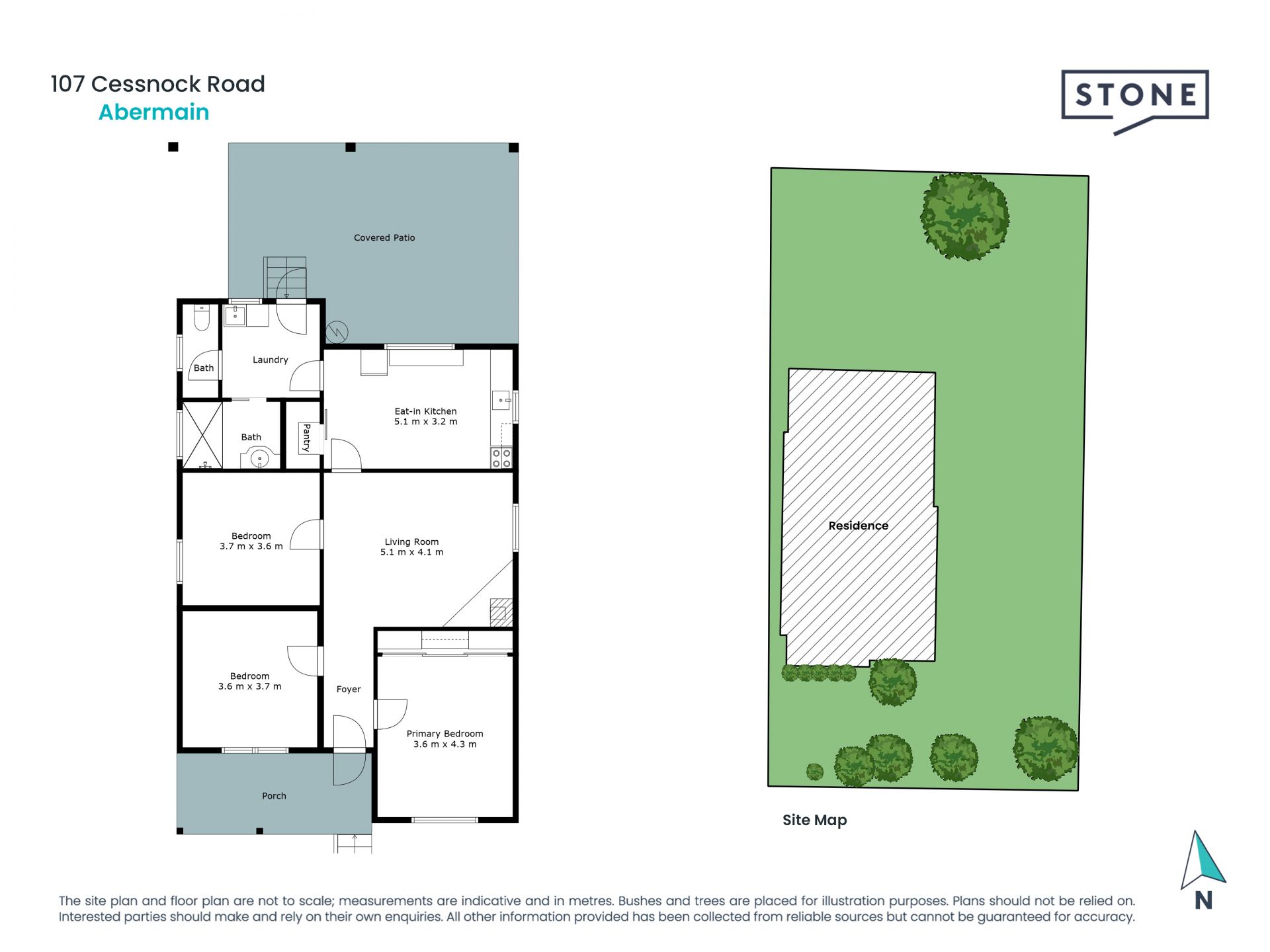 Inviting three-bedroom home with iconic front porch with leafy outlook