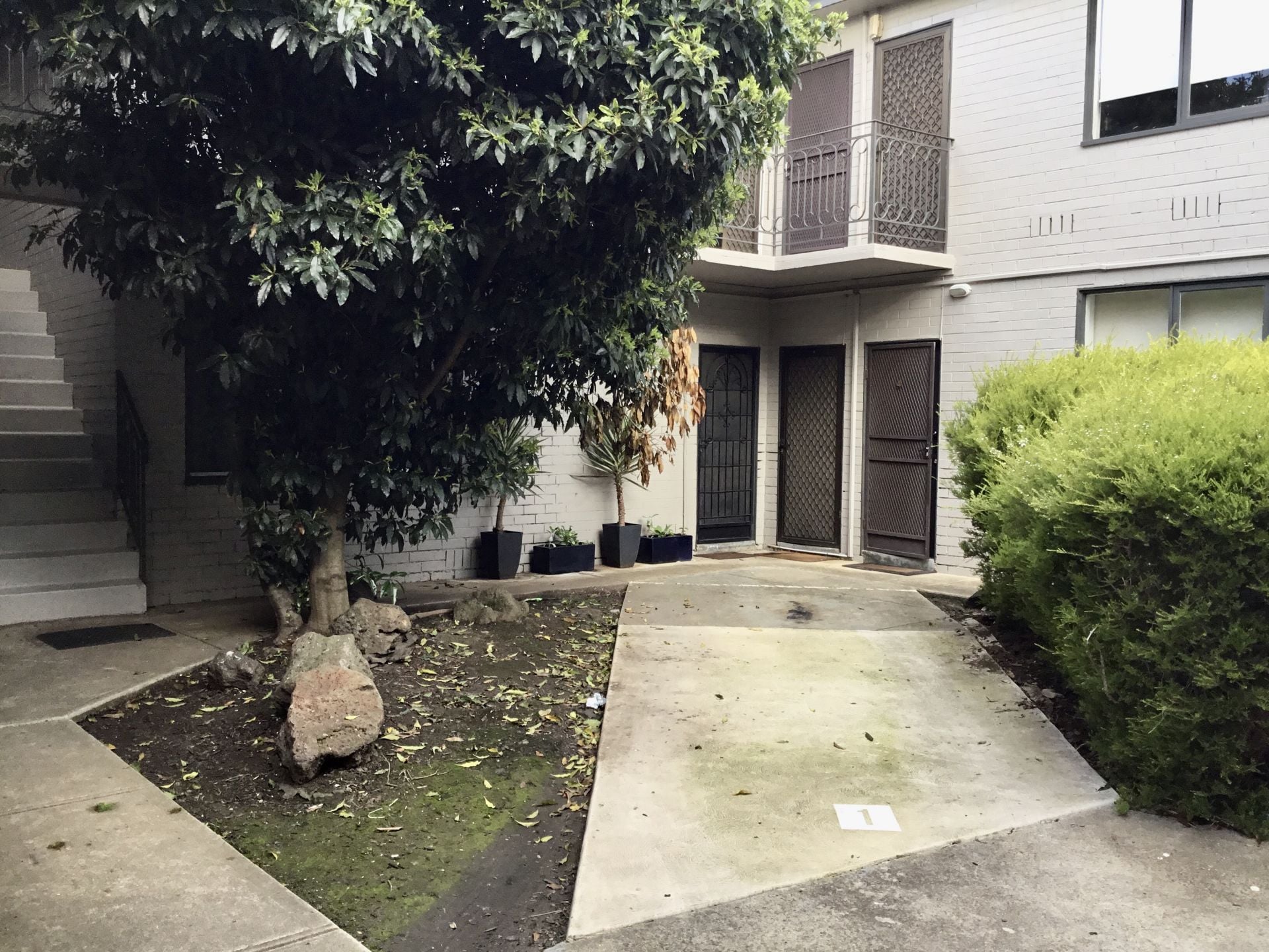 Large North Facing Courtyard