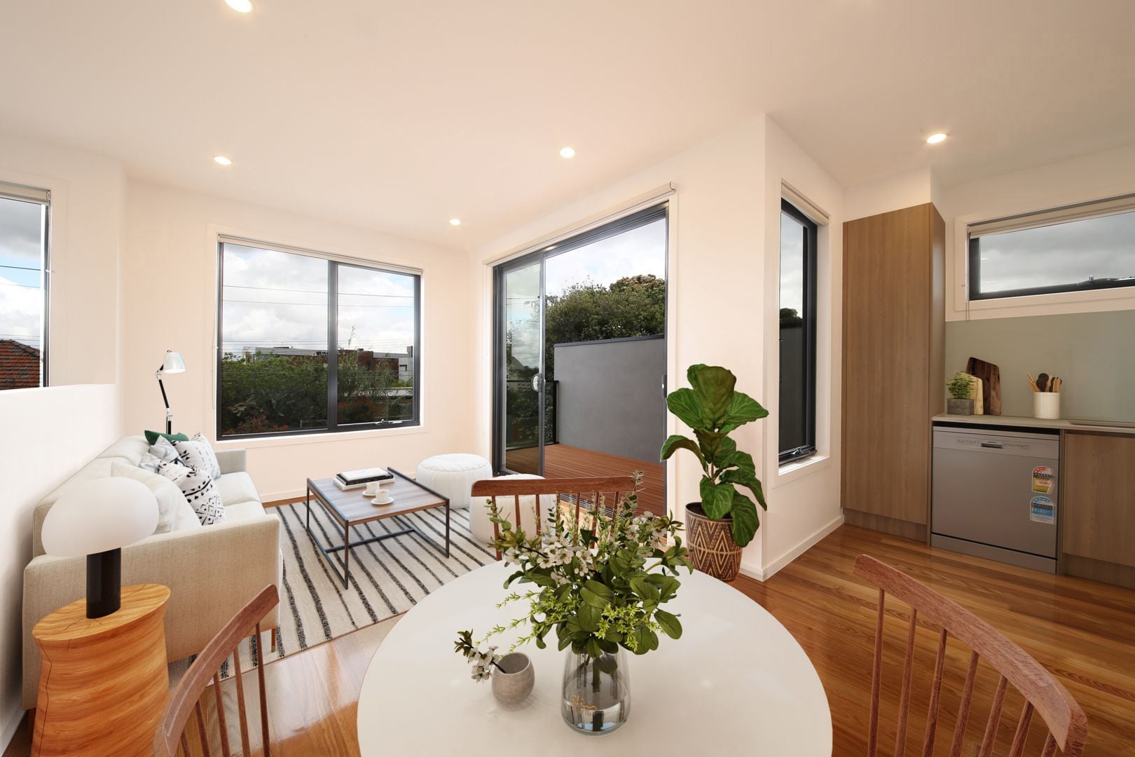 Light filled living in Northcote